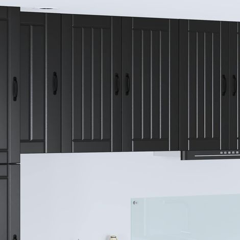 Küchenschrank Lucca Schwarz 80 x 31 x 80 cm Holzwerkstoff (1/5)