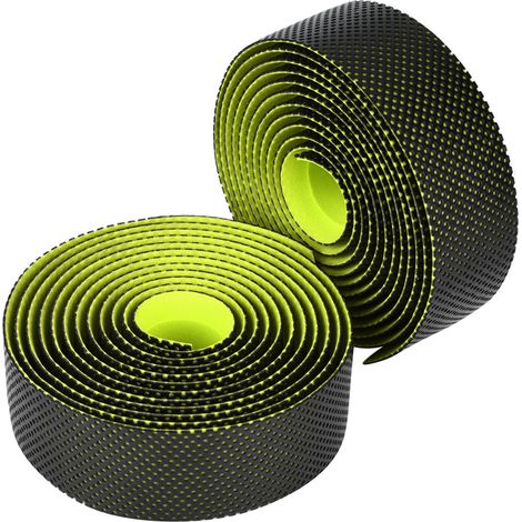 Ruban de guidon vélo route, absorbant et élastique, noir et jaune (1/5)