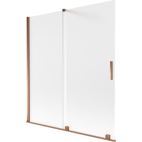 Mexen Velar Duschwand 2-flügelig verschiebbar 150 x 150 cm, matt, Roségold - 896-150-000-31-60 (1/2)