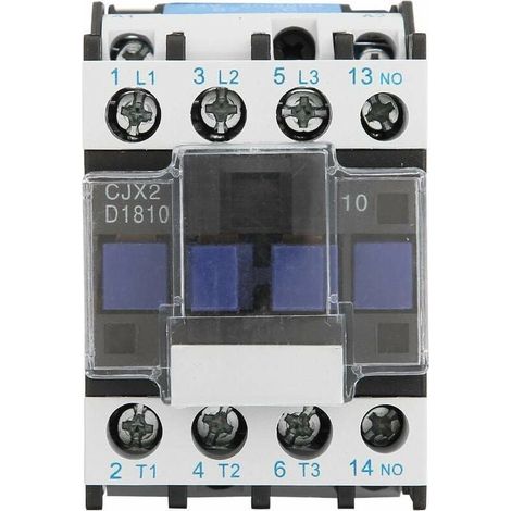 Vakuum-Contacteur AC CJX2-1810 Contacteur Électrique Industriel à 3 Pôles Bobine de Contacteur à Montage sur Rail CA 24/36/48/110/380V(380V AC) (1/4)