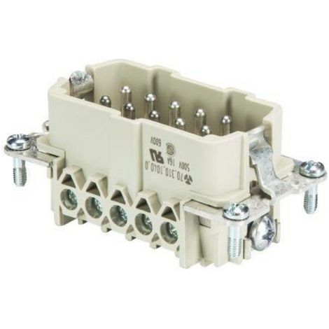 Wieland Electric 70.310.1040.0 Insert mâle BAS Nombre total de pôles 10 + PE 1 pc(s) (1/3)