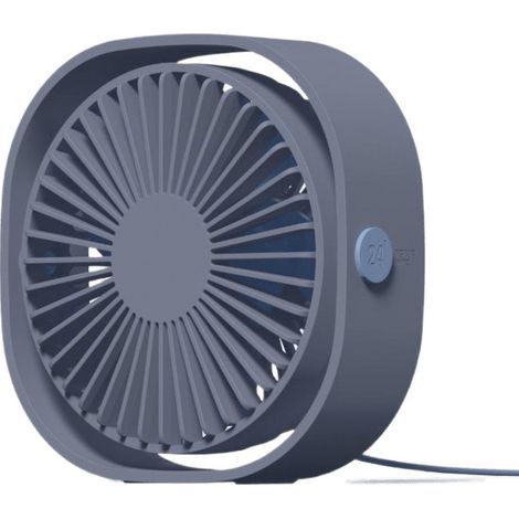 BEBUSINGOTO Mini ventilador portátil USB, silencioso, de escritorio, 3 velocidades, ajustable, alimentado por USB, para el hogar y la oficina (azul) (1/5)