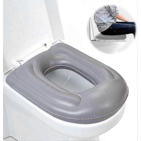 Siège de toilette gonflable réglable en hauteur pour seniors et personnes âgées ---