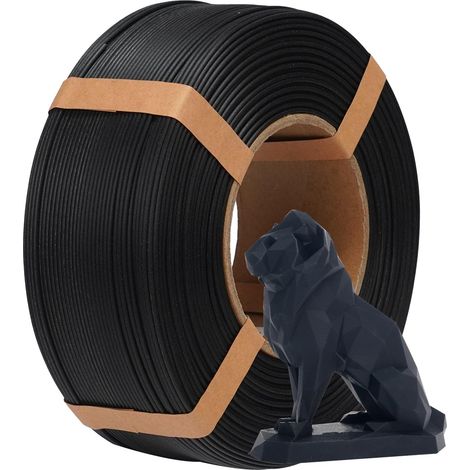 Filament PLA Mat Refill 1.75mm 1KG pour Imprimante 3D, Noir Profond (1/5)
