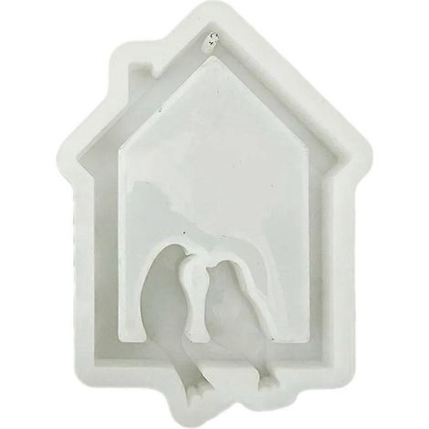 Moule en silicone pour décoration murale de nichoir à oiseaux, moules en plâtre, moules pour ornements suspendus