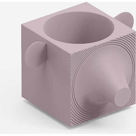 Vaso design da esterno in polietilene resistente Capo - Rosa (1/4)