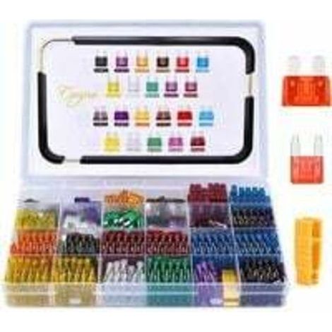 150pcs Mini Fusible Voiture +150pcs Fusibles Voiture Moyenne - 11 Spécifications Fusible Auto: 2A 3A 5A 7.5A 10A 15A 20A 25A 30A 35A 40A, Avec un Petit Clip pour Fusible de Rechange (1/5)
