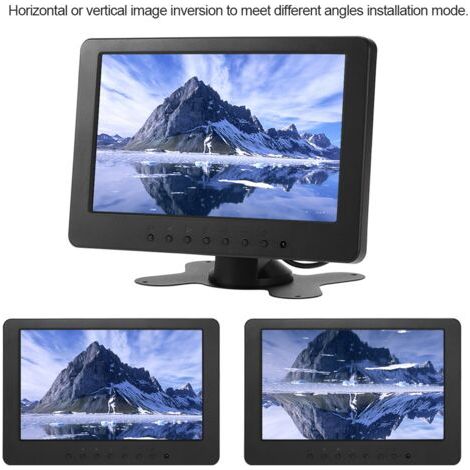 TONYSA Écran TFT LCD de 7 pouces 16:9 1024 x 600 BNC AV Video Audio pour la sécurité PC VCD DVD Prise EU pour Voiture (1/5)