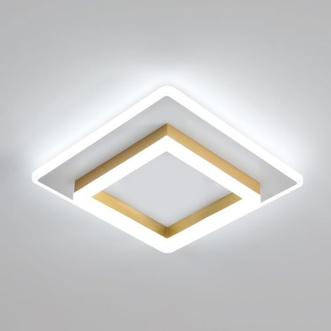COMELY Plafoniera LED quadrata moderna - Combinazione bicolore platino - 30W - Luce bianca fredda 6500K - Apparecchio di illuminazione principale per cucine o uffici (1/5)