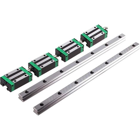Rail de guidage linéaire Rail De Guidage Linéaire Carré HGR20 2pc + 4pcs HGH20CA Chariots À Blocs Coulissants For La Gravure De Routeur CNC Kit de rails CNC ( Color : 2Rail 4HGH20CA , Size : 1400MM ) (1/5)
