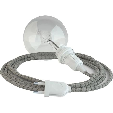 Lampe suspension creative cables rd53 stripes câble textile 5m (1/3)