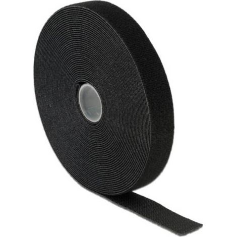 Attache-Câbles - Velcro Réutilisable - Noir - 10 M - Pour Câbles Fils Tubes - 1 Pièce (1/2)