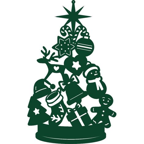 Weihnachtsanhänger 18 £, durchbrochene Verzierungen in Form eines Weihnachtsbaums