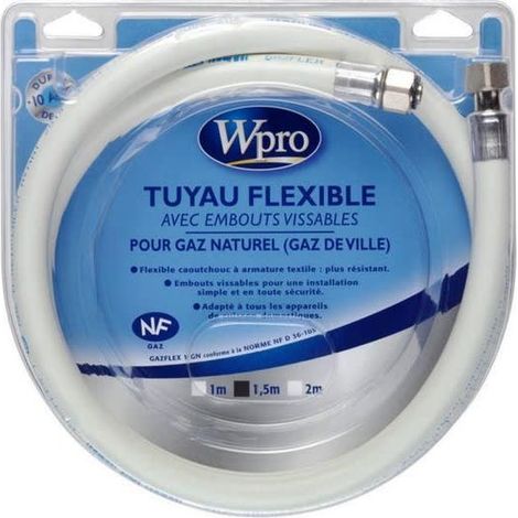 Tubo gas naturale 1,50m 10ans tnc150