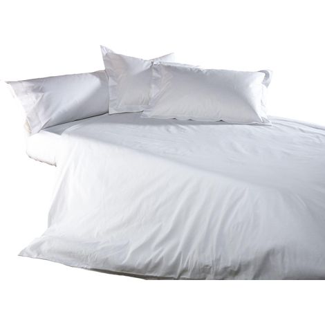 Housse de Couette pour lit 220 x 220 cm - Douce, Respirante et résistante - Housse de Couette Couleur Blanche 100% fabriquée en Espagne pour Un Repos