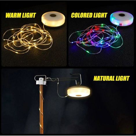 Lampe de Camping Rechargeable USB Lampe de tente exterieure Guirlande LED 2 en 1 Lampe de poche avec crochet magnetique Pour (1/5)