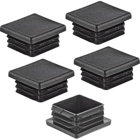 Vierkant Kunststoff Lamellen Stopfen Rohr Schutz Endkappe 40x40 mm 5er Pack (1/4)