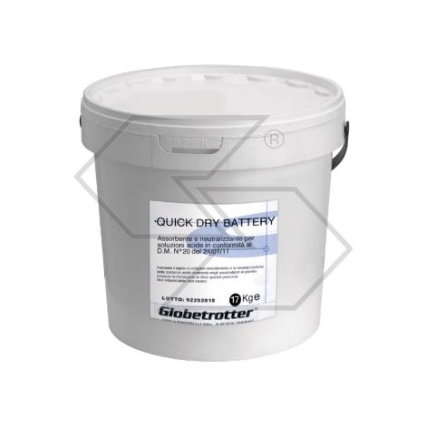 Polvere per assorbimento acido batterie contenuto 17 Kg