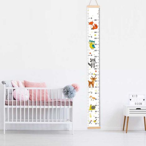 Toise murale autocollante pour la croissance des bébés et des garçons (1/5)