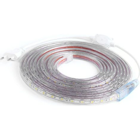 Ruban LED 3M très lumineux 220V – 60 LEDs/m – IP65 étanche – Lumière blanche chaude pour cuisine et bureau