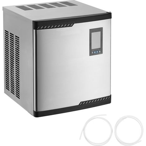 Mophorn Gewerbliche Eismaschine – Edelstahlgerät mit einer Kapazität von 136 kg/Tag, ausgestattet mit intelligentem Bedienfeld, Selbstreinigungsfunktion und einstellbarer Eisdicke, – Nur Gerät (1/5)