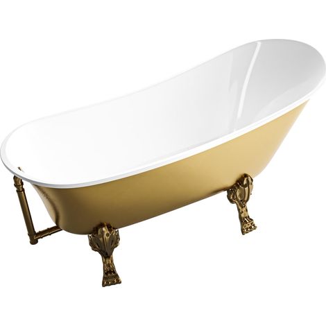 Freistehende Badewanne Bernstein Paris Premium 175x74cm Gold (1/5)