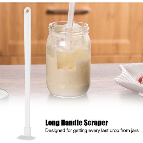 Spatule en Silicone Multifonction avec Manche Long pour Récupérer les Dernières Gouttes - Grattoir de Cuisine (1/5)