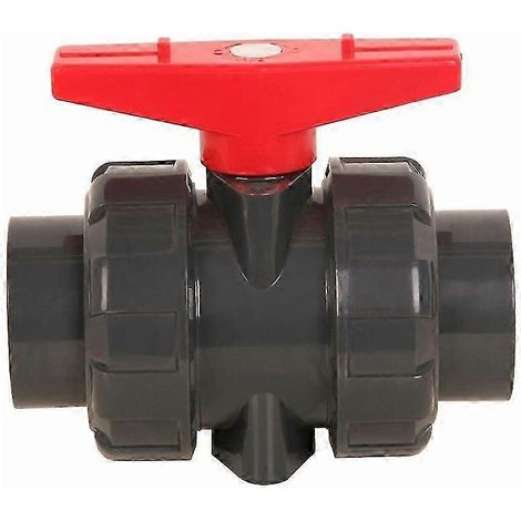 Vanne à double union 25-26 à coller, diamètre 25 mm, vanne à bille en PVC, vanne à bille sphérique pour piscine, DN20 (diamètre intérieur 25 mm) (1/4)