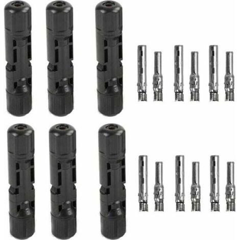 Solarstecker – Steckverbinder für Photovoltaik-Solarmodule – MC4-Solarstecker (männlich/weiblich) – 6 Paare (1/5)