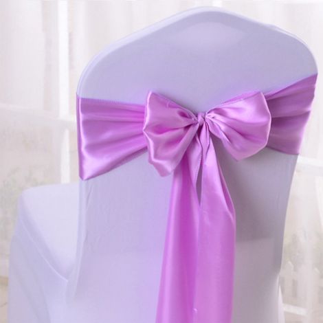 Sash Pour Chaise - Ruban Satin Élastique 17 x 275 cm - Décoration Mariage Banquet Réception - Lot de 10 (1/5)