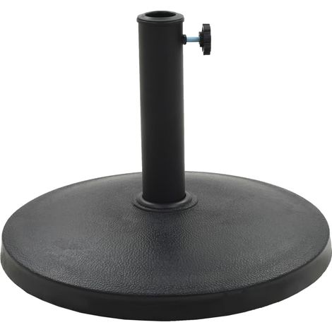Socle rond de parasol Polyrésine 10 kg Noir CFW82356 (1/5)