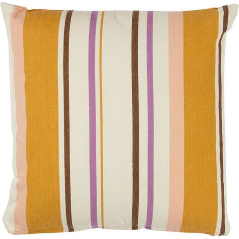 LIBERTY BAYA - Coussin à rayures jaune multi 38x38 (1/2)