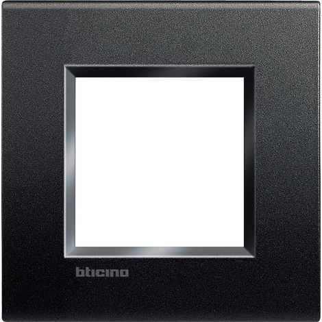 Marco Cuadrado 2 Módulos BTicino Living Light LNA4802BI Antracita