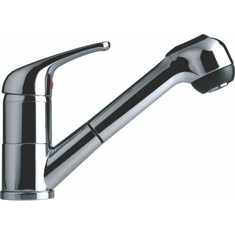 Rubinetto Cucina Miscelatore Monocomando Doccetta Estraibile Apell AP20CR Cromato (1/3)