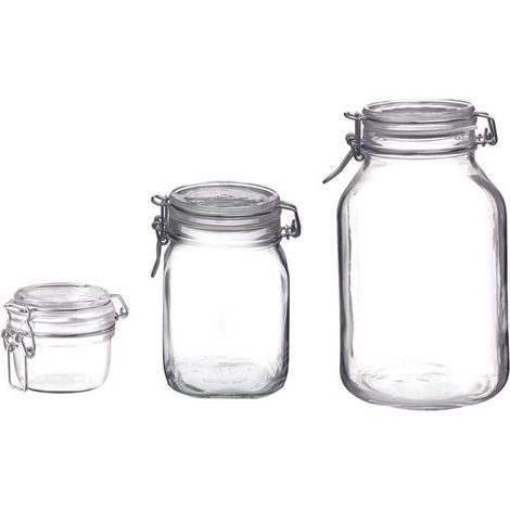VASO VETRO FIDO ERMETICO- - ø mm.98 ml.350 - 6 pezzi BORMIOLI