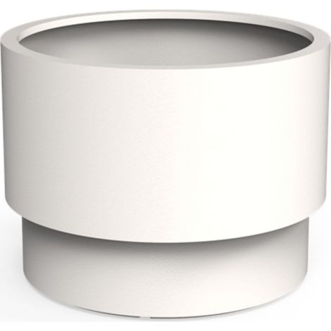 Dipott Pflanzgefäß Extend rund aus Aluminium RAL 9016 verkehrsweiß Pflanzkübel Ø 100 cm