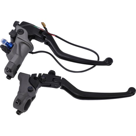 Stück Motorrad-Hydraulik-Hauptbremszylinder mit Ausgleichsbehälter, Kupplungspumpe, Aluminiumlegierung, Schwarz (1/5)