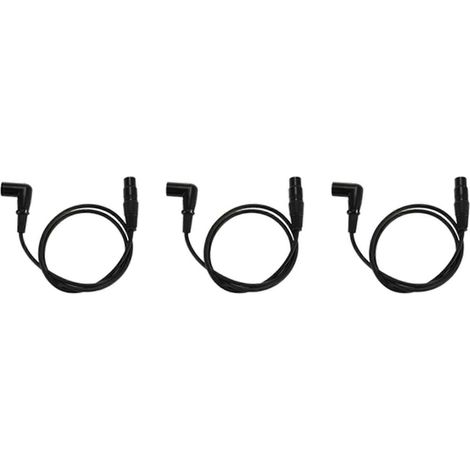 Câble XLR coudé mâle-femelle (3x), câble microphone, câble de signal DMX pour équilibreur/mixeur/amplificateur (1/5)