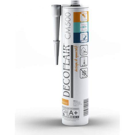 Colle multi-usage CM500 – Pour polymère et polyuréthane – Prête à l'emploi – Ponçable et peignable – 235 x 48 x 68 mm – Decoflair (1/2)