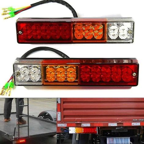 Universelle 12V LED-Rückleuchten für Anhänger, mit 20 LEDs (Rückfahr-, Brems- und Blinklichter), kompatibel mit Anhängern, LKWs, Traktoren und Wohnwagen. (1/5)