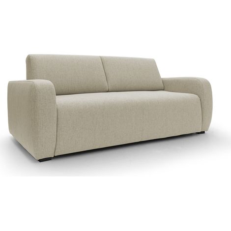 Duna Schlafsofa mit 20 cm Matratze aus wasserfestem Stoff T03 195 cm (mat. 140x197) beige