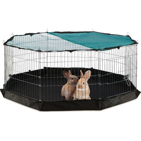 Corral para animales pequenos con red protectora y fondo