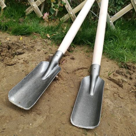 Pelle en fer à tête étroite et manche extra-long de 77 cm — Pelle de fouille épaissie et trempée