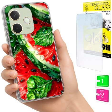 Custodia per Oppo A5 Pro con grafica anguria e vetro 9H. (1/5)