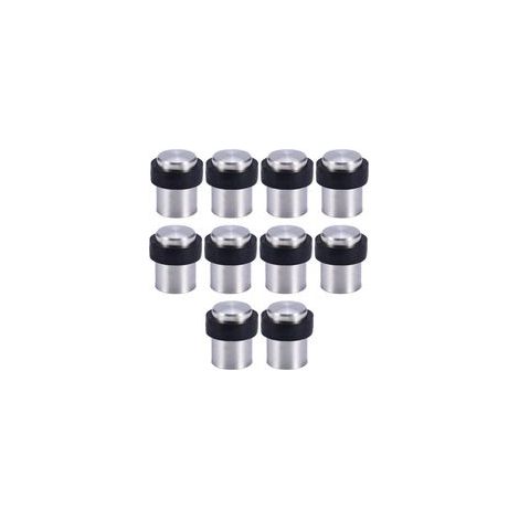 Topes de puerta de acero inoxidable de 10 x 4,6 cm para suelo, topes de puerta - Crezuo
