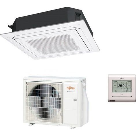 Klimaanlage Fujitsu Cassette 4-Way ECO Series KR Circular Flow 24000 Btu R-32 cod. 3NGF88620 Weiß AUXG24KRLB - NEW
