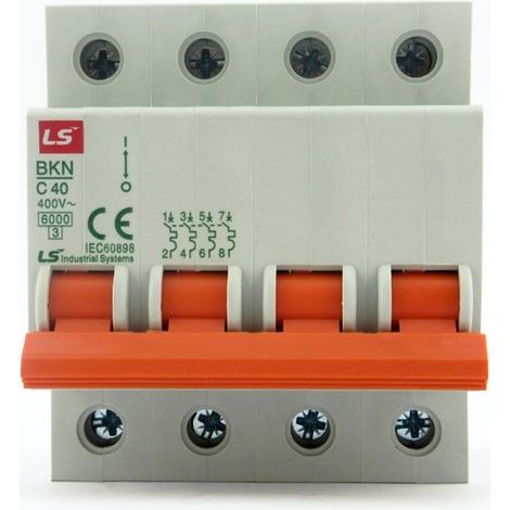 Interruptor automático magnetotérmico BKN 4P 25A (1/2)