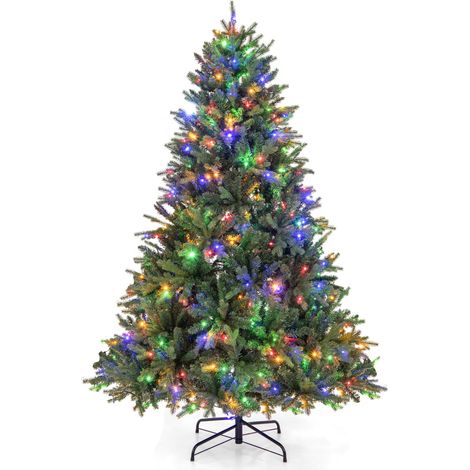 Albero di Natale pre-illuminato 180cm con 844 punte e luci LED multicolore (1/4)