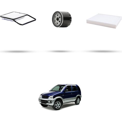 Kit tagliando 3 filtri compatibile con Daihatsu Terios 1.5i 16v 77kw dal 2006 (1/4)