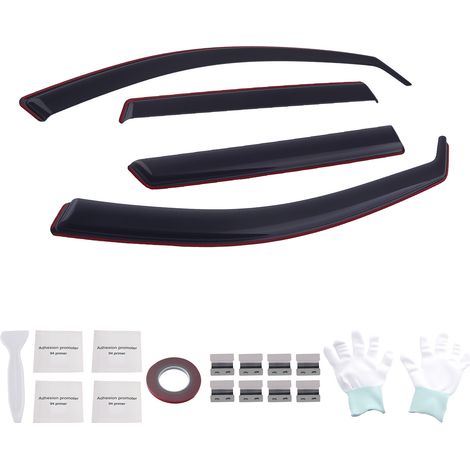 4Pcs Acrylic Wind Deflector for Audi A3/S3 5-Door 2004-2012 Window Guard Set (1/5)